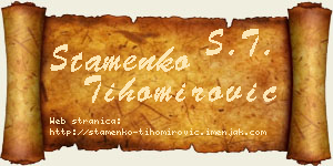 Stamenko Tihomirović vizit kartica